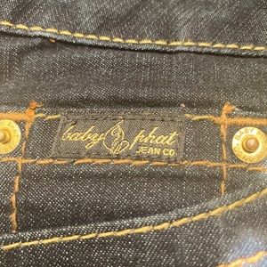 📟Vintage authentic Baby Phat dark denim, straight legs. Curvy woman.🤩Size 18.